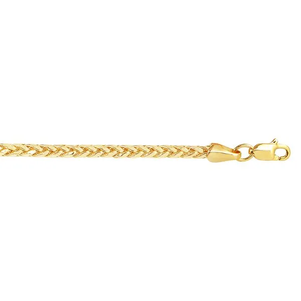 Solid Gold Thin Chain, 14K Gold Chain Necklace, Wheat Chain