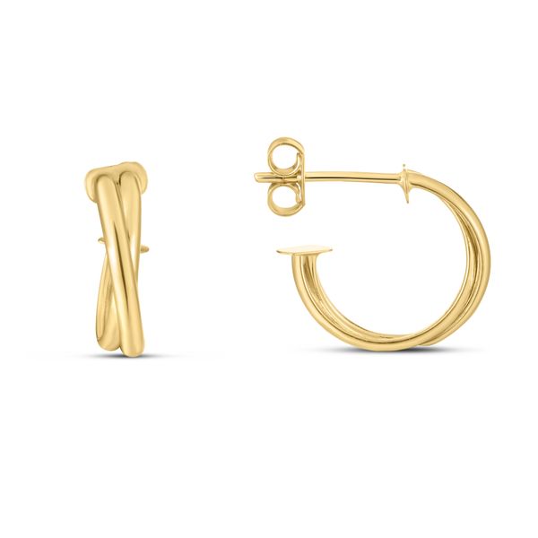 14K Gold Crossover Hoops Midtown Jewelers Herndon, VA