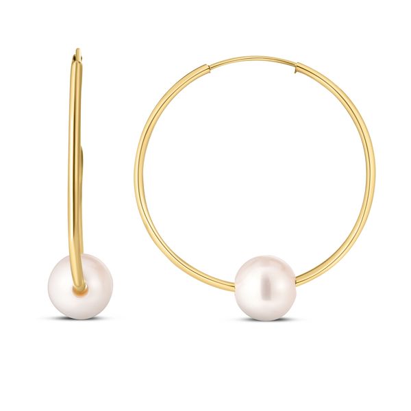 14K Gold Round Endless Pearl Earring Carroll's Jewelers Doylestown, PA