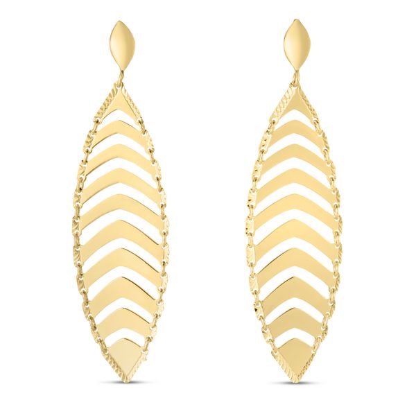 14K Gold Drop Leaf Earrings Scirto's Jewelry Lockport, NY