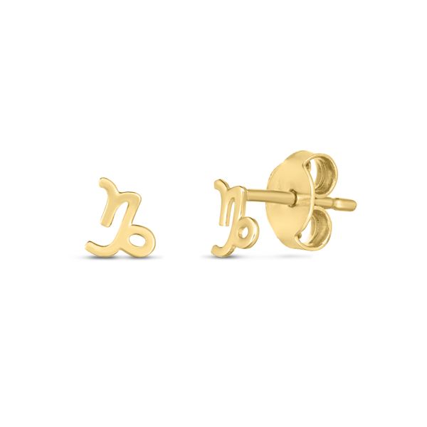 14K Gold Capricorn Studs Alan Miller Jewelers Oregon, OH