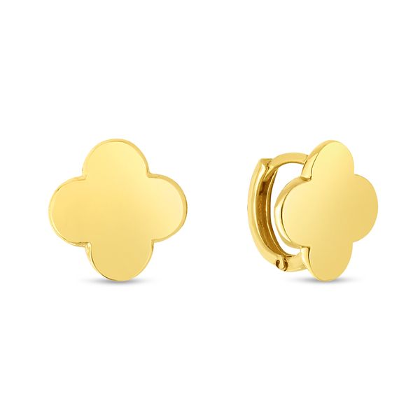 14K Gold Clover Earrings Morin Jewelers Southbridge, MA