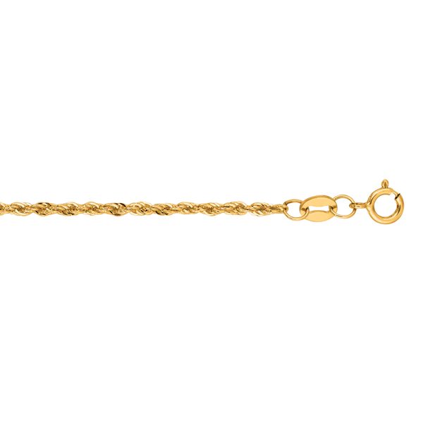 14K Gold 1.5mm Lite Rope Chain  Enchanted Jewelry Plainfield, CT