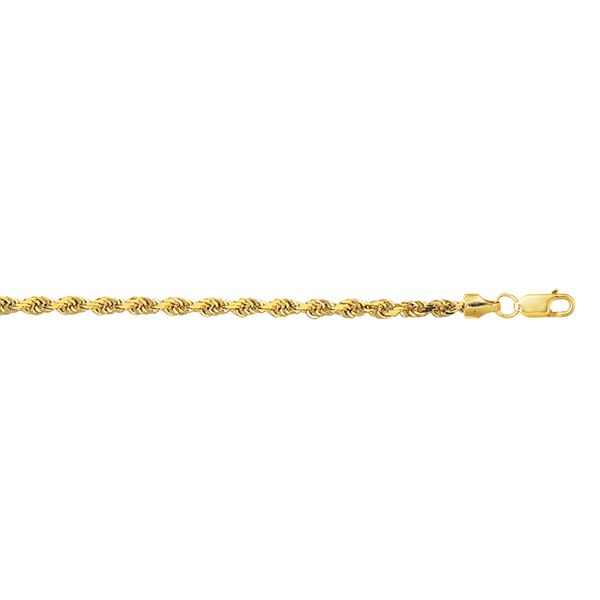14K Gold 3.2mm Lite Rope Chain  Moss Diamonds Huntersville, NC