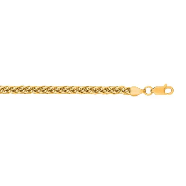 14K Gold Wheat Link Chain Bracelet