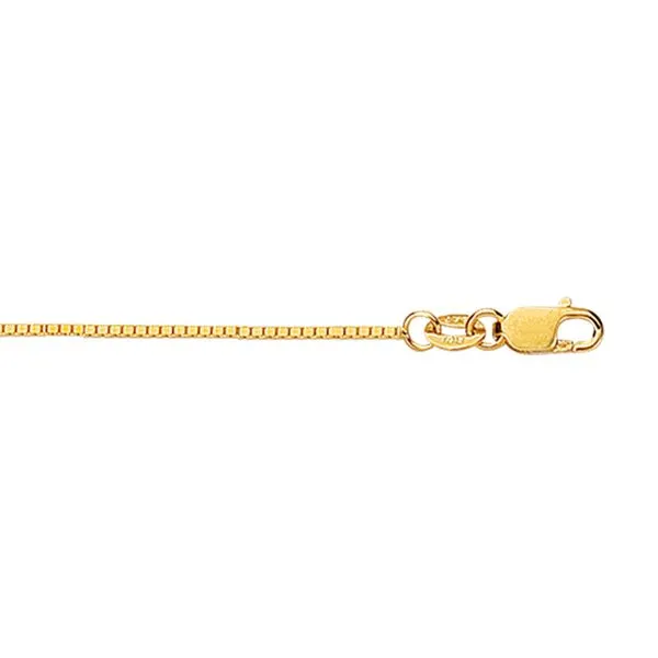 18K Gold Box Chain necklace.(Chains Collection)