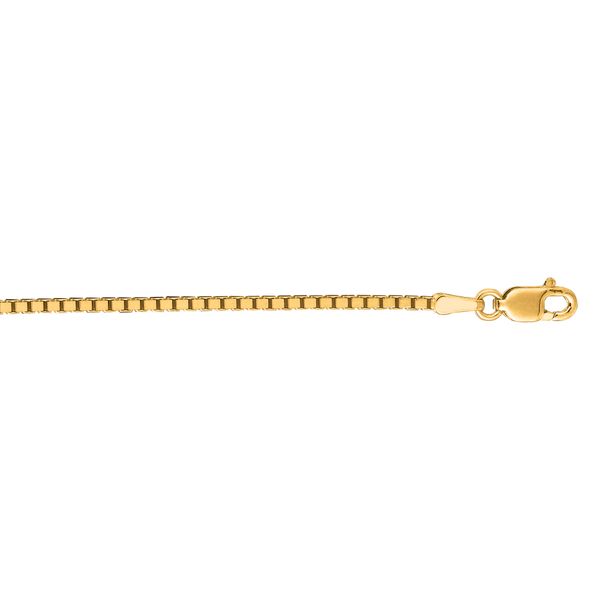 18K Gold 1.4mm Classic Box Chain Scirto's Jewelry Lockport, NY