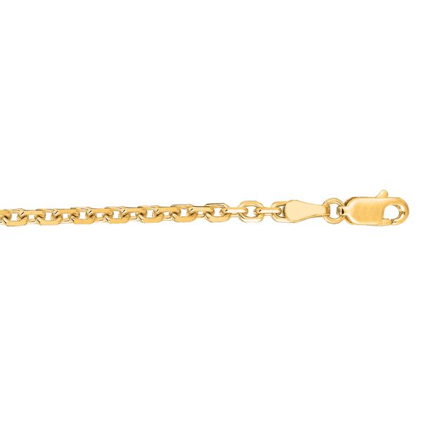 18K Gold 2.6mm Diamond Cut Cable Chain Banks Jewelers Burnsville, NC