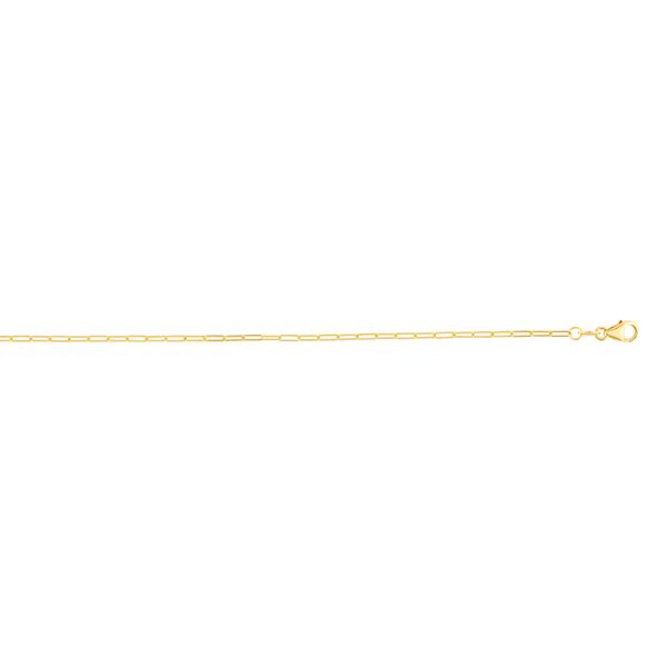 18K Gold 1.5mm Paperclip Chain The Hills Jewelry LLC Worthington, OH