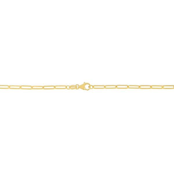 18K Gold 2.5mm Paperclip Chain Scirto's Jewelry Lockport, NY