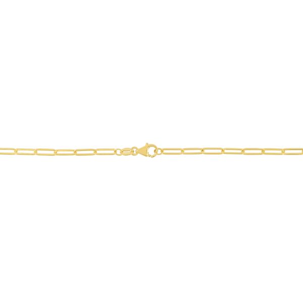 18K Gold 2.5mm Paperclip Chain Midtown Jewelers Herndon, VA