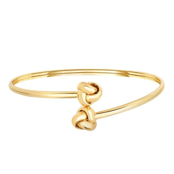 Royal Chain 14k Gold Love Knot Bangle N4007 14ky Bracelets Young Jewelers Jasper Al