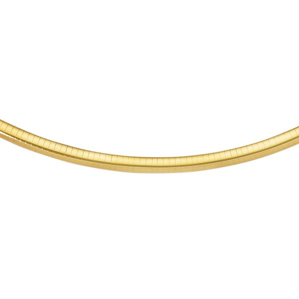 6mm Wide Omega Link 16.5 Chain Necklace in 14K Two Tone Gold – Oaks Jewelry