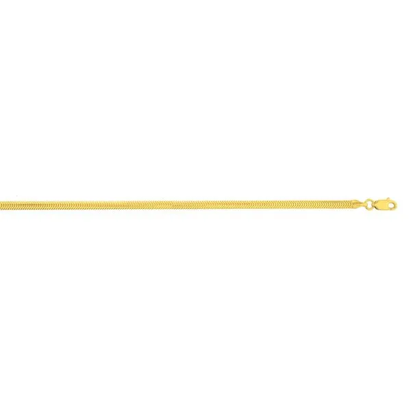 14K 3.3mm Oval Snake Chain