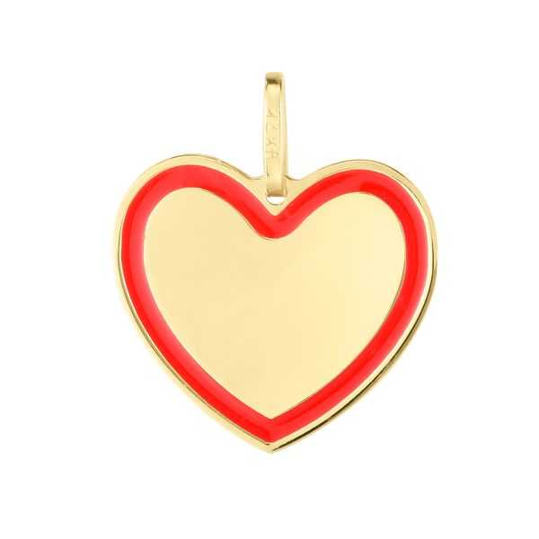 14K Red Enamel Heart Charm Rick's Jewelers California, MD