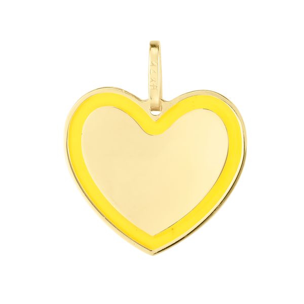 14K Yellow Enamel Heart Charm Patterson's Diamond Center Mankato, MN