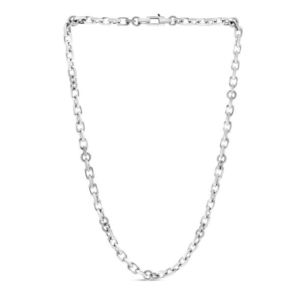 Men's Silver Marco Cable Chain Bracelet Leslie E. Sandler Fine Jewelry and Gemstones rockville , MD