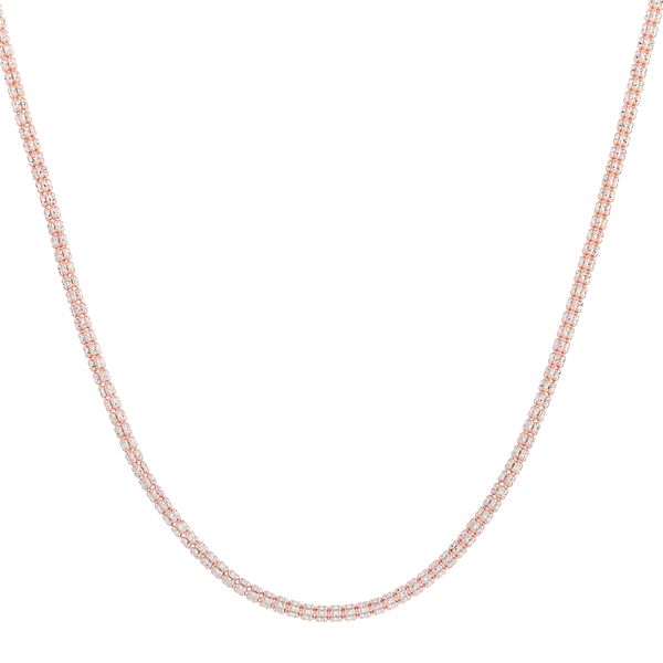 14K Rose 3.3mm Two-Tone Fancy Ice Chain Midtown Jewelers Herndon, VA