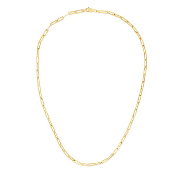 14K Gold 3.2mm Paperclip Chain Midtown Jewelers Herndon, VA
