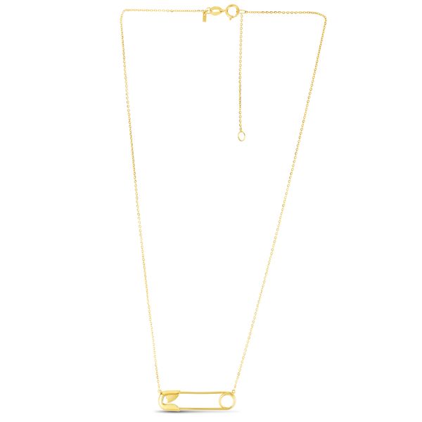 14K Safety Pin Necklace Comstock Jewelers Edmonds, WA