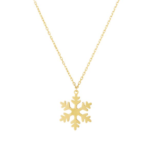 14K Gold Snowflake Necklace Comstock Jewelers Edmonds, WA