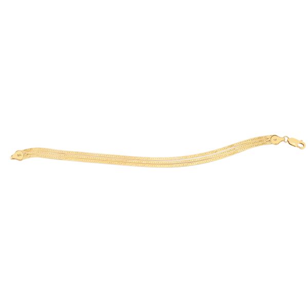 14K Multi-strand Herringbone Bracelet Midtown Jewelers Herndon, VA
