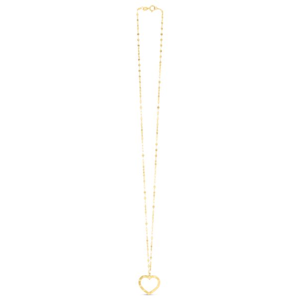 14K Reversible Heart Necklace Karen's Jewelers Oak Ridge, TN