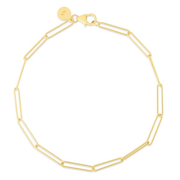 14K Lungo Paperclip Chain Bracelet Midtown Jewelers Herndon, VA