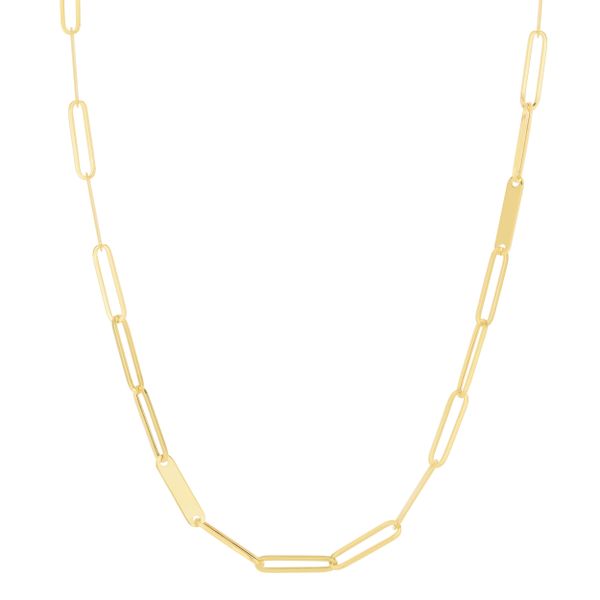 14K Paperclip Bar Fashion Chain Necklace Avitabile Fine Jewelers Hanover, MA