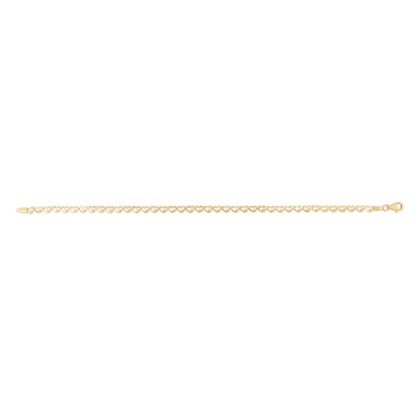 14K Gold Heart Link Bracelet Spath Jewelers Bartow, FL