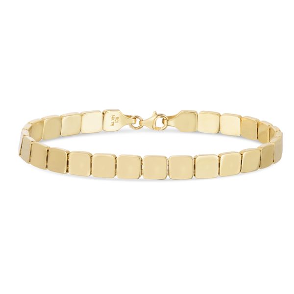 14K Gold Cube Bracelet Lewis Jewelers, Inc. Ansonia, CT