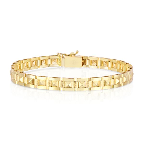 14K Gold Spike 6mm Pyramid Bracelet Scirto's Jewelry Lockport, NY