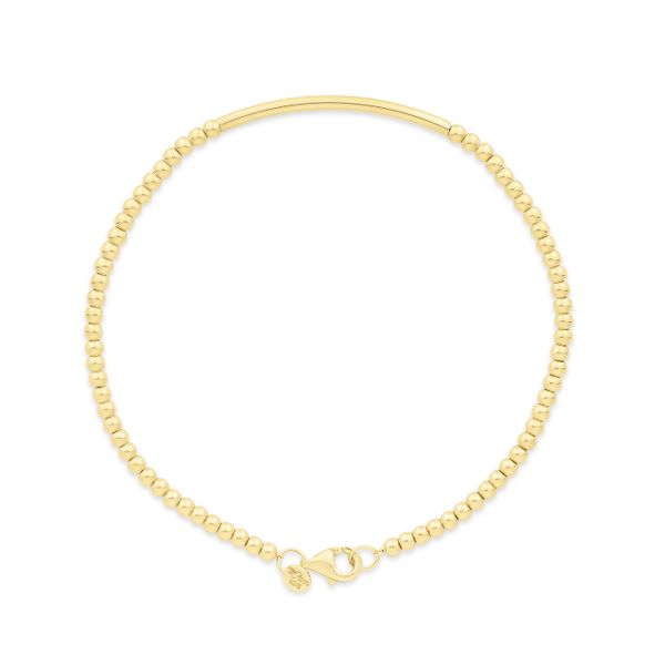 14K Gold Bead Bar Bracelet Enchanted Jewelry Plainfield, CT