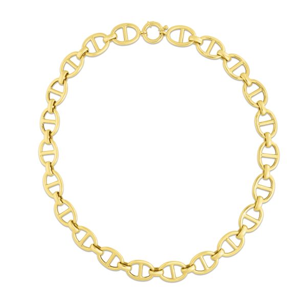 14K Gold 13.8mm Mariner Link Bracelet Cone Jewelers Carlsbad, NM