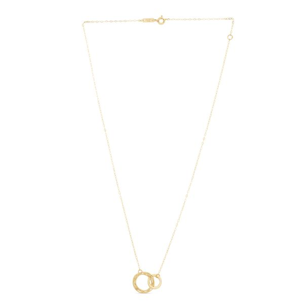 Interlocking Linked Circles Necklace - 14K Solid Gold – Grayling