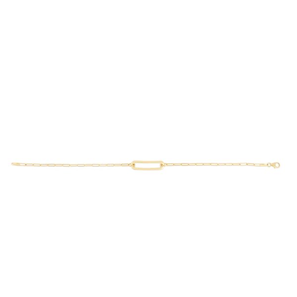14K Paperclip Straight Open Bar Bracelet Enchanted Jewelry Plainfield, CT