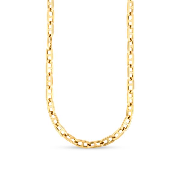 14K Puffed 5.1mm Mariner Necklace Lewis Jewelers, Inc. Ansonia, CT