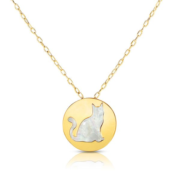 Bronze Sleeping Cat Necklace - Eyres Jewellery