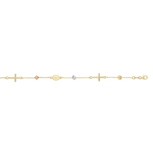 Woven Bracelet in 14k Tri-Tone Gold (7.5 in)