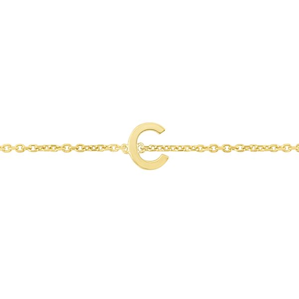14K Mini Initial C Bracelet Carroll's Jewelers Doylestown, PA