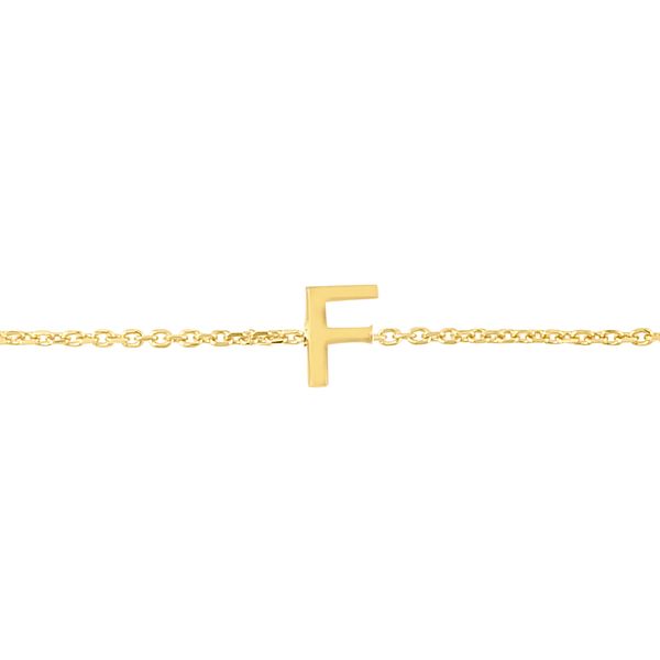 14K Mini Initial F Necklace J. West Jewelers Round Rock, TX