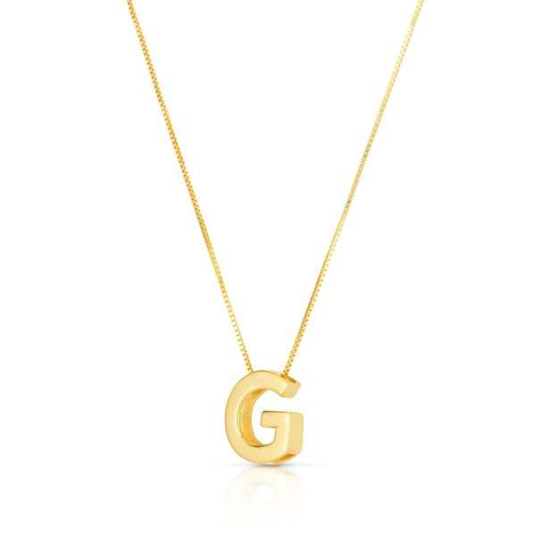 Royal Chain 14K Gold Disc Initial G Necklace SETG2932-18 | Parris Jewelers  | Hattiesburg, MS