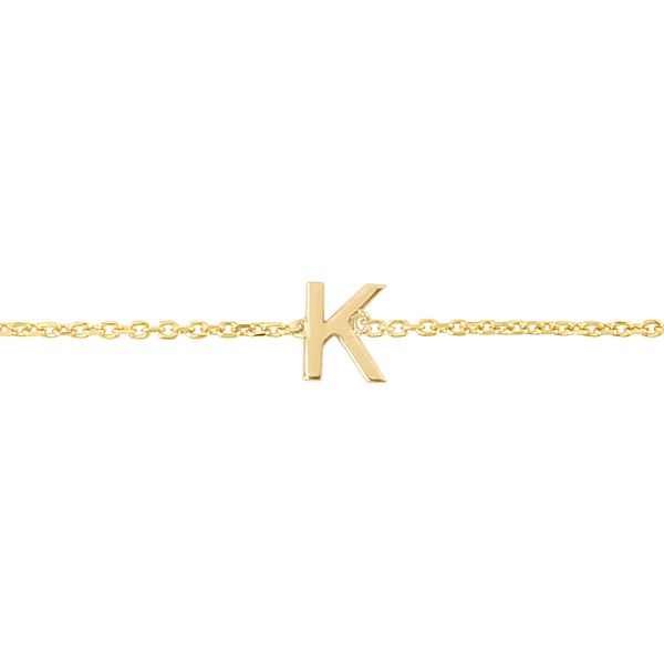 14K Mini Initial K Necklace Comstock Jewelers Edmonds, WA