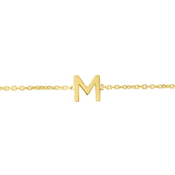 Monogram Necklace with Two Letters in 10k Yellow Gold - MS