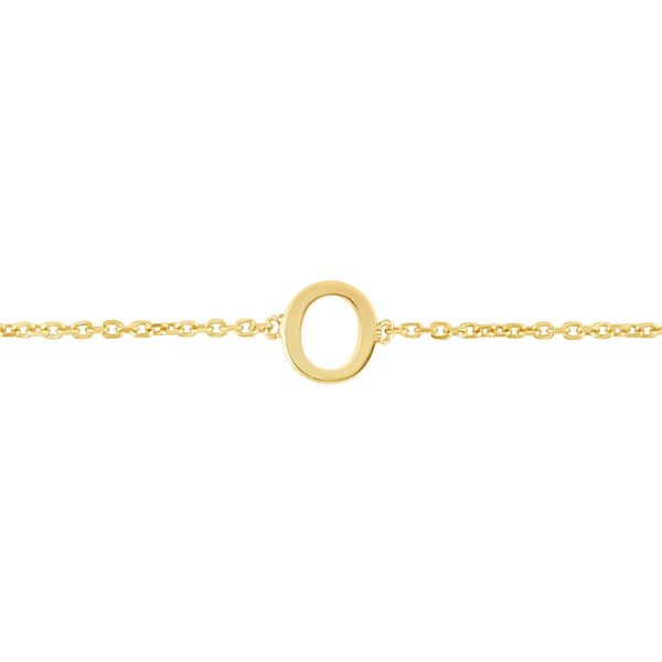 14K Gold Mini Initial Bracelet