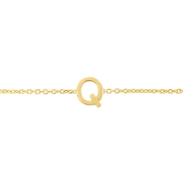 14K Mini Initial Q Necklace J. West Jewelers Round Rock, TX