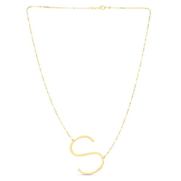 Large Initial Necklace 100% Stainless Steel Jewelry Big Letter Necklace A-Z  Gold Color Necklace Monogram Necklace Gifts