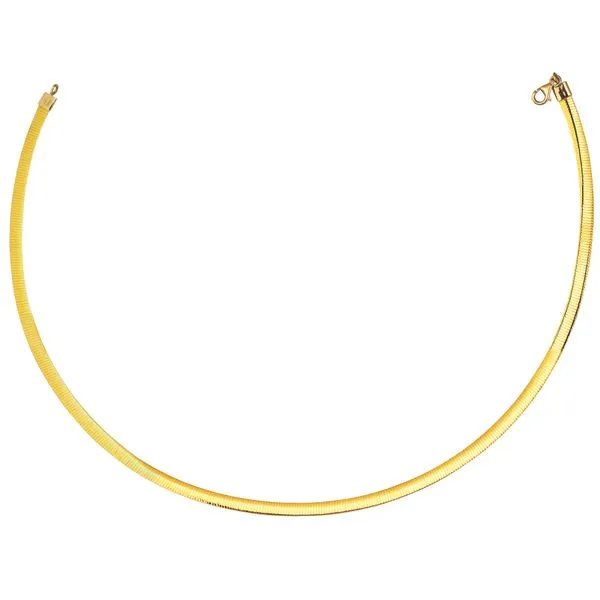 14K & Silver Reversible Omega Basic Chain