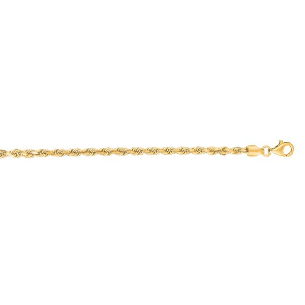 14K Gold 3mm Diamond Cut Royal Rope Chain WR023-18, Jimmy Smith Jewelers