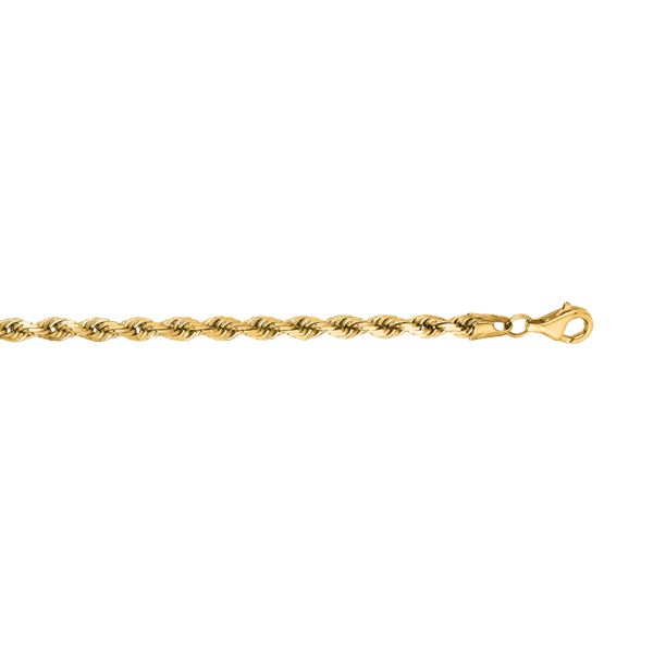 14K Gold 4mm Diamond Cut Royal Rope Chain ROY030-18